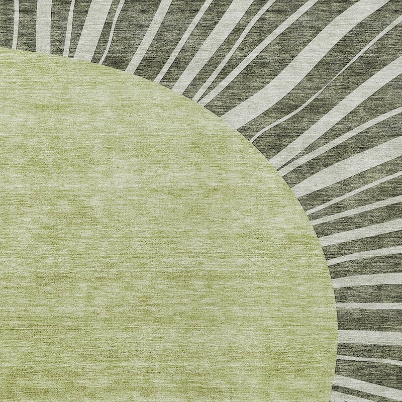 HomeRoots Abstract Transitional Rectangle Outdoor Rug