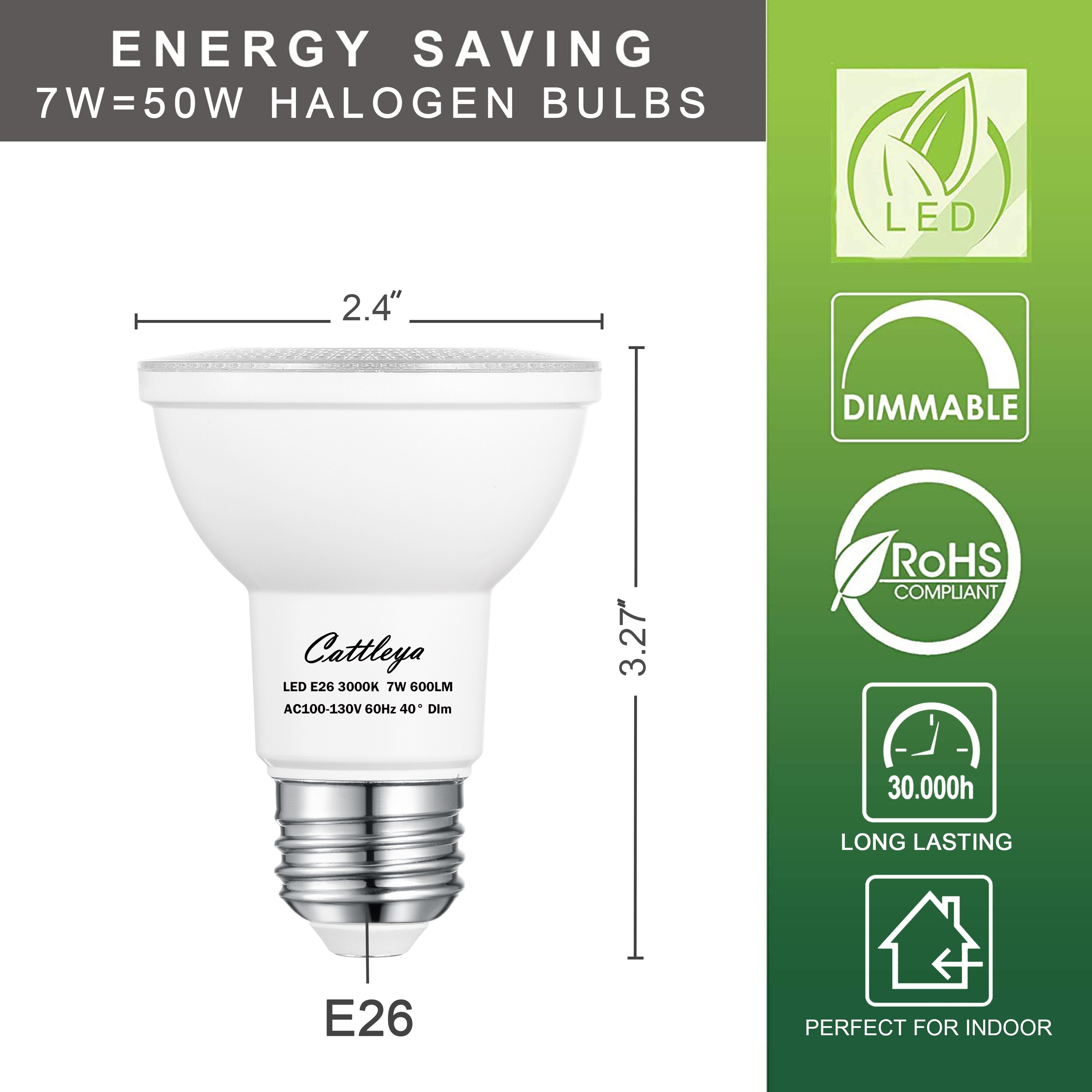 Standard 50w 130v par20 narrow flood cheap