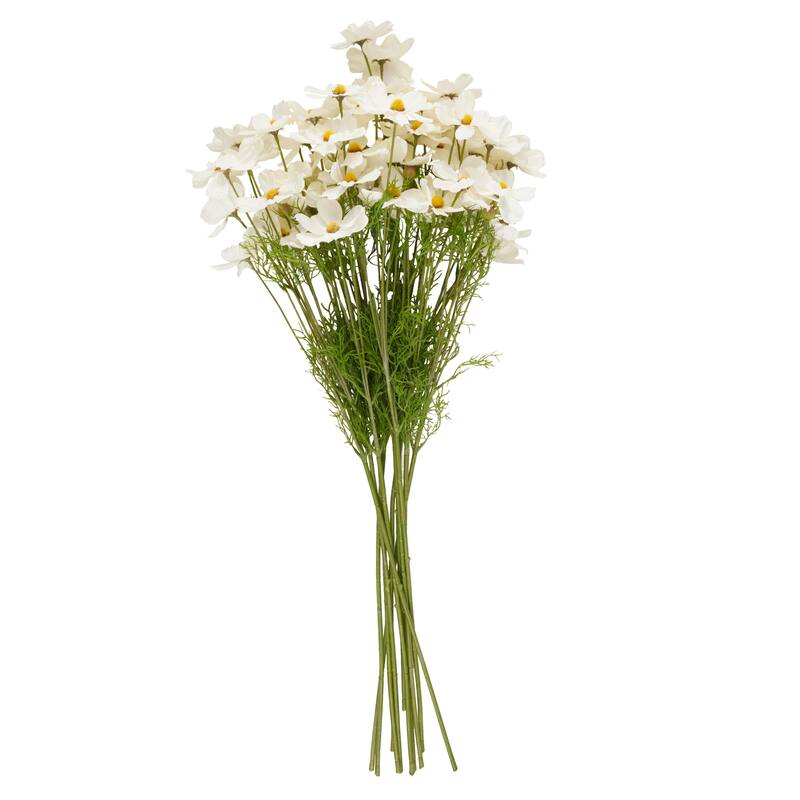 Faux Foliage Galsang Tall Artificial Flower Stem - Set of 12 White - Roche River Decor