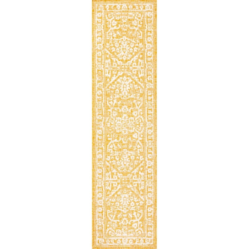 JONATHAN Y Medallion Textured Weave Indoor/Outdoor Area Rug