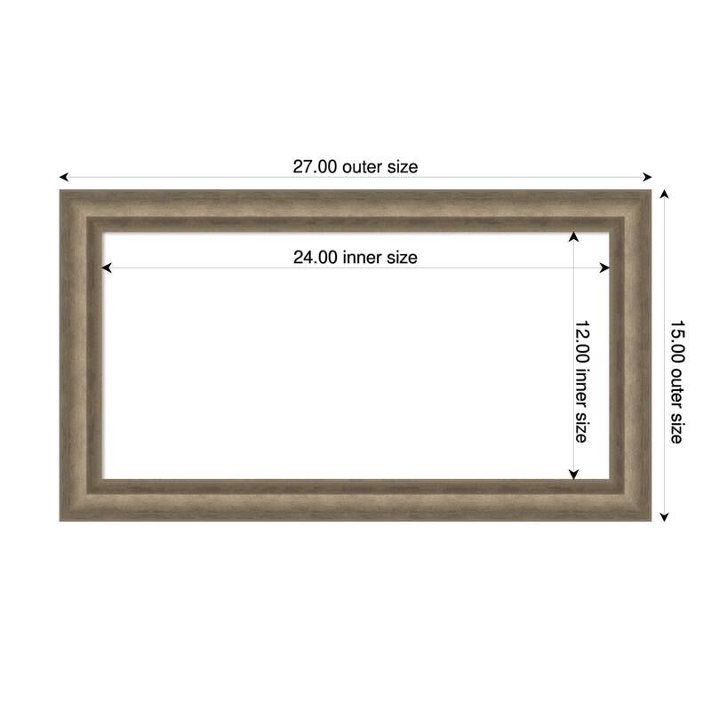 Amanti Art Angled Bronze Framed Dry Erase Magnetic Board - 27 x 15 in - Angled Bronze