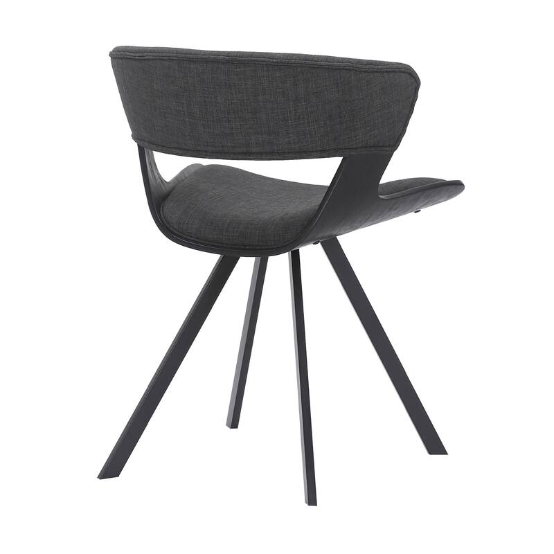 Ulric Wood and Metal Modern Dining Room Accent Chair