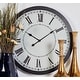 preview thumbnail 1 of 13, Black Iron Traditional Wall Clock No Theme 30 x 30 x 3 - 30"D 30"D - Black