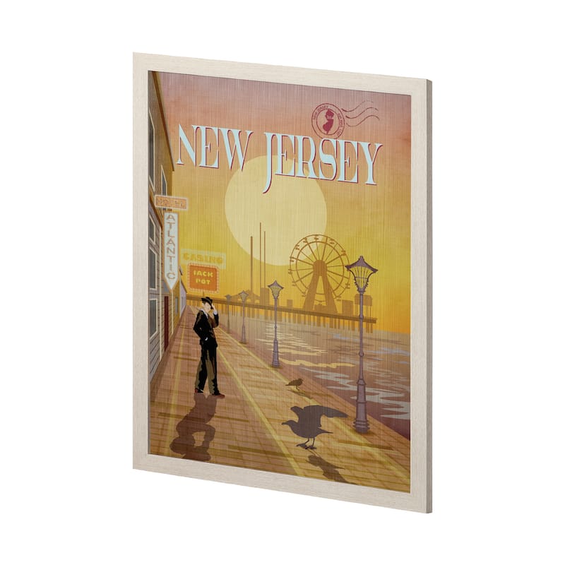 New Jersey Go (L) Framed Art Print