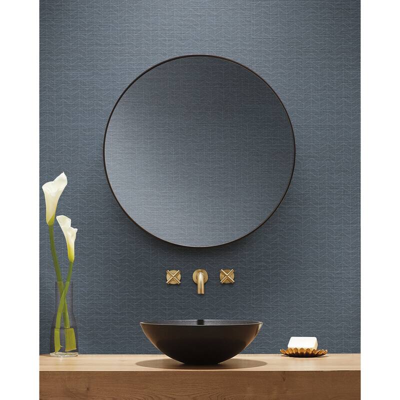 Warner Magnitude Denim Chevron Wallpaper