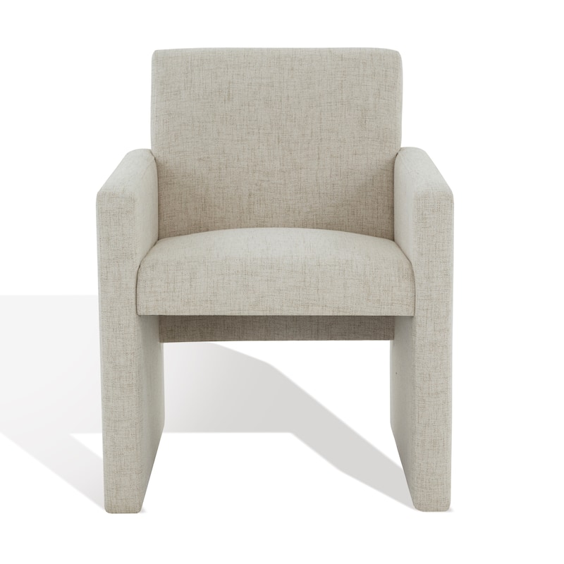 SAFAVIEH Couture Gunna Linen Arm Chair - 26" W x 25" D x 33" H - 26Wx25Dx33H