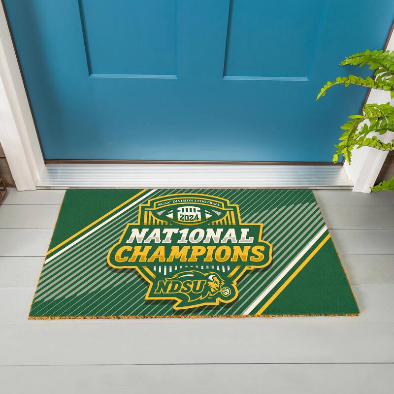 North Dakota State University Full Color Indoor/Outdoor Coir Mat - 28" x 16" National Champs