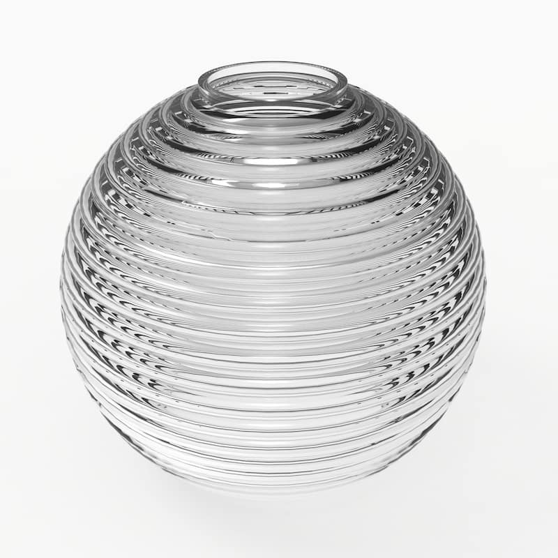YANSUN 3 Pcs Glass Lamp Shades, Available in Clear, Raindrop, Designs -Decorative Light Covers for Modern Home Interiors - Step ball