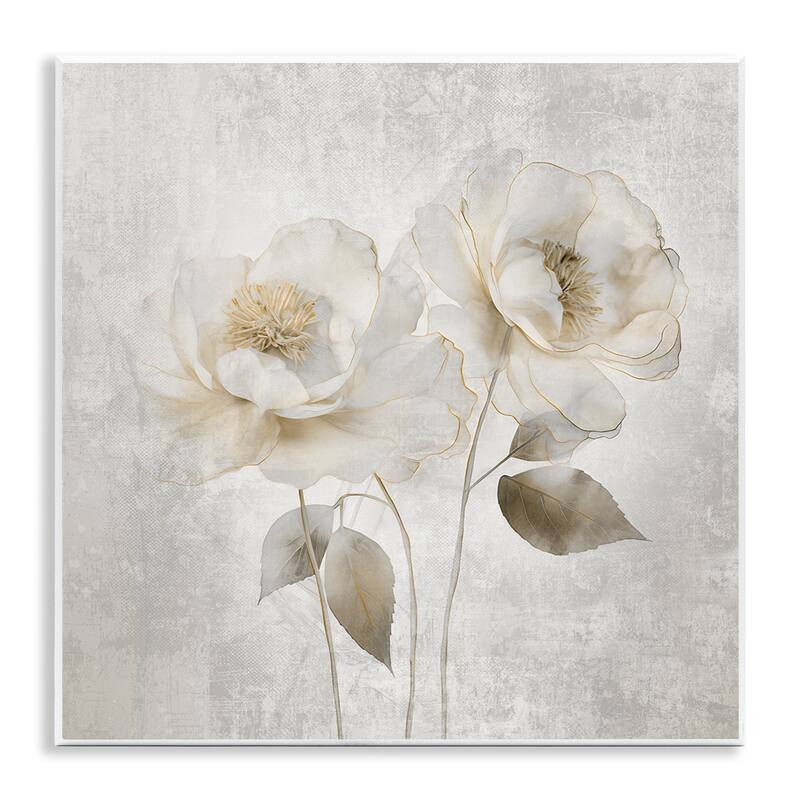 Stupell Contemporary Muted Blossoms Wall Plaque Art Design By Irene Weisz - 12 x 12