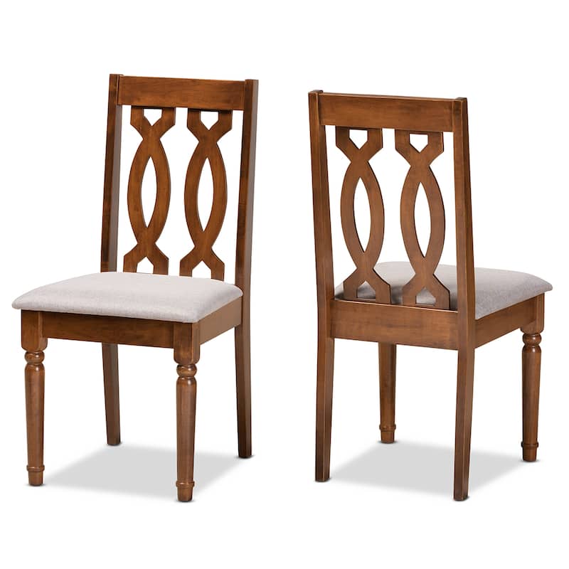 Cherese Modern and Contemporary 2-Piece Dining Chair Set - Grey