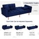 preview thumbnail 16 of 22, Convertible Futon Sofa Bed with Two Pillows, Modern Upholstered Sleeper Sofa Couch with 3 Adjustable Backrests