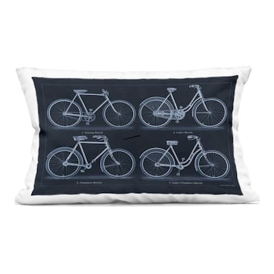 Stupell Traditional Bicycle Styles Diagram Decorative Printed Throw Pillow Design by Phillipa Katz