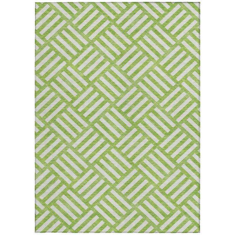 HomeRoots Geometric Transitional Rectangle Outdoor Rug