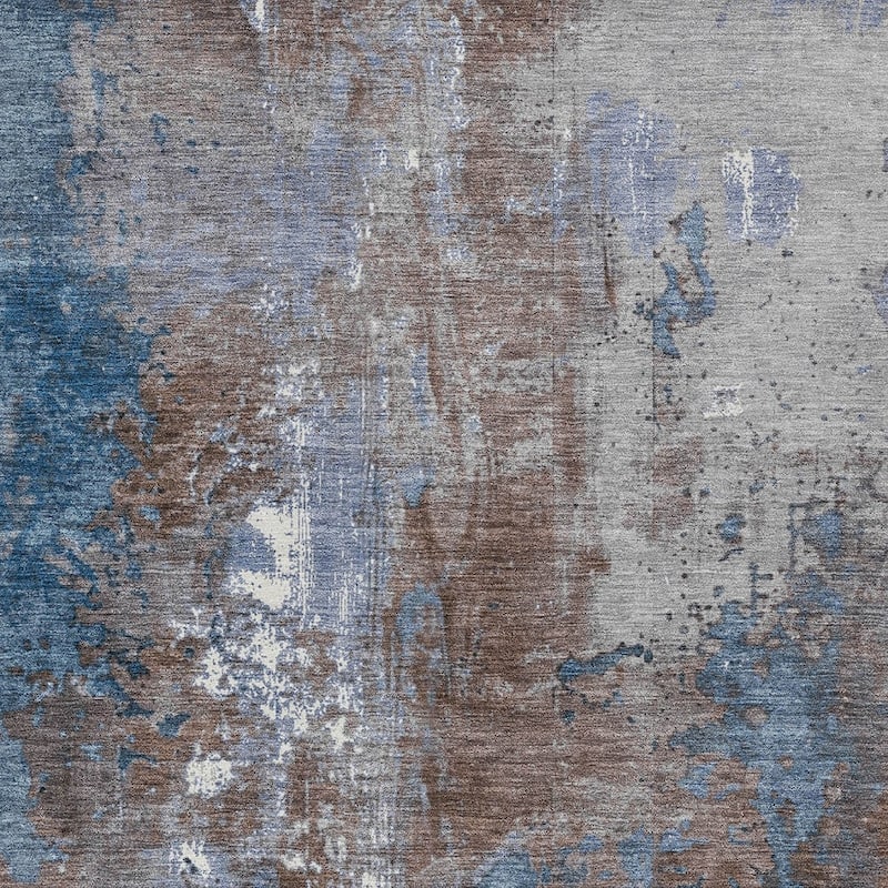 HomeRoots Abstract Transitional Rectangle Outdoor Rug
