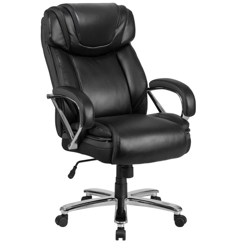 Big & Tall LeatherSoft Executive Swivel Ergonomic Office Chair - Black