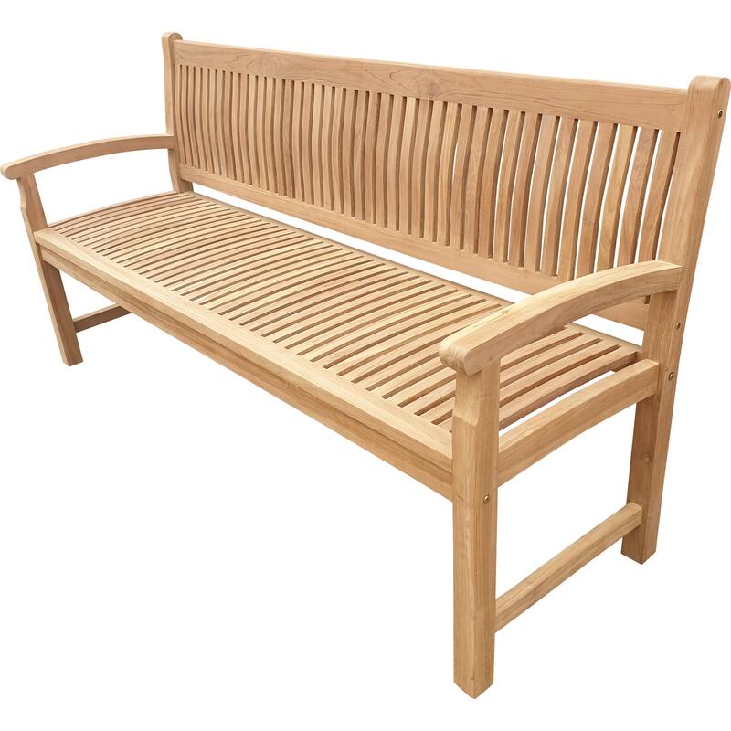 Seven Seas Teak El Mar Teak Wood Outdoor Patio Bench, 6 Foot
