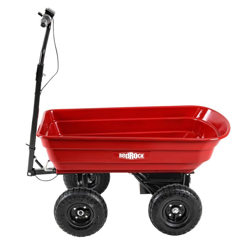 180W Electric Garden Cart - 24V Battery, 264lb Capacity, 2.6 cu.ft. Plastic Pot, 4-Wheel Design