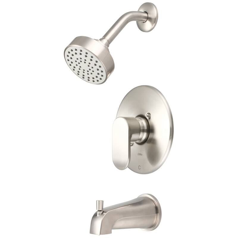 Pioneer Faucets i1 Tub and Shower Trim Package with 1.75 GPM Single - Brushed Nickel