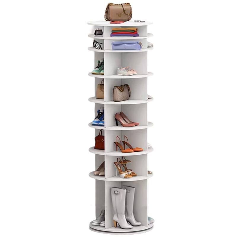 8 Tier Rotating Shoe Rack Tower, Spinning Shoe Display, Shoe Organizer,Vertical Handbag Rotate Shoes Closet Organization