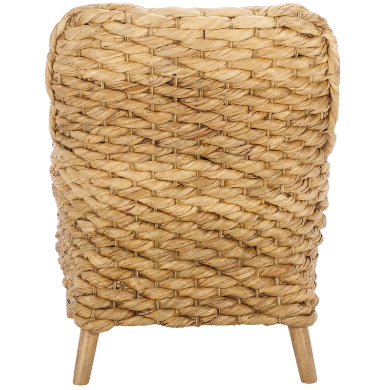 SAFAVIEH Purrl Hyacinth Solid Wood Accent Chair with Cushion, Fully Assembled - 26"W x 26"D x 32"H