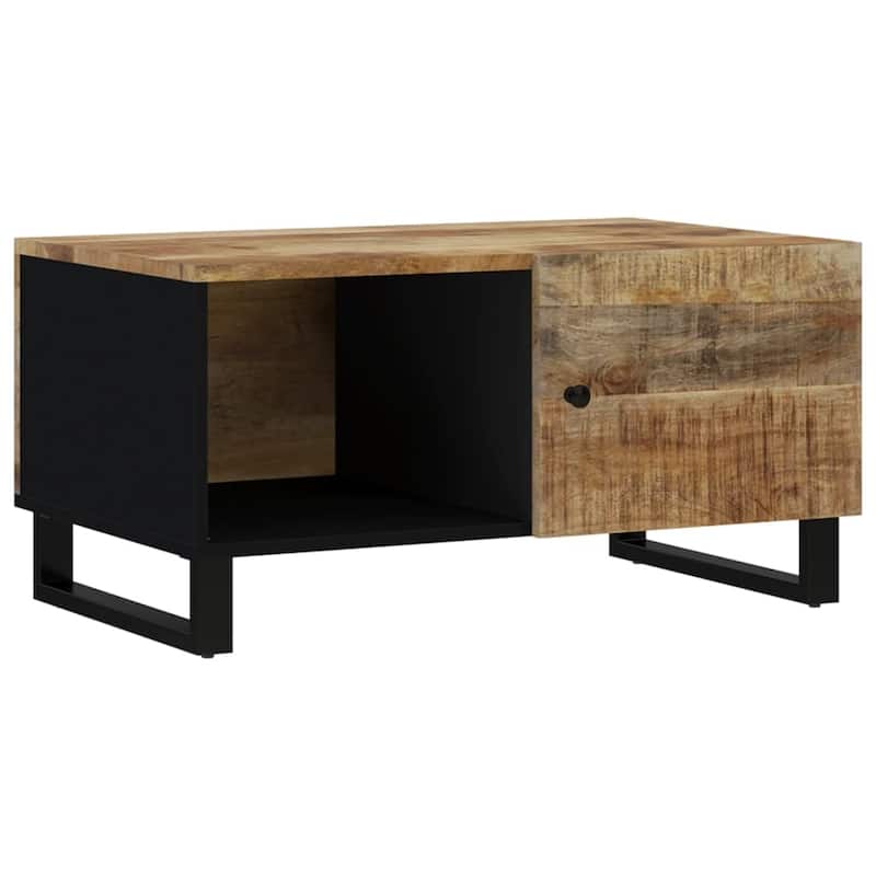 vidaXL Coffee Table 31.5"x19.7"x15.7" Solid Wood Mango&Engineered Wood
