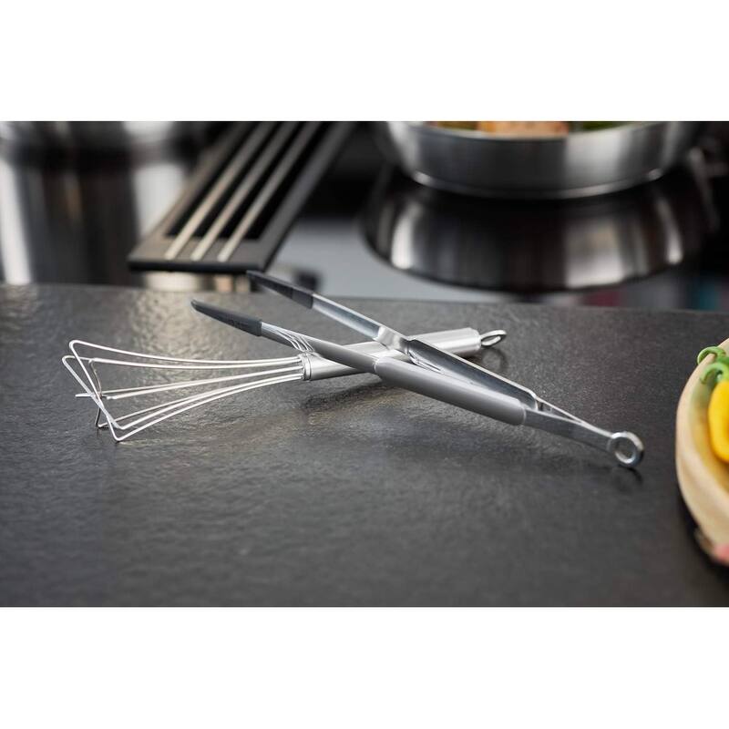 Rosle Stainless Steel Kitchen Fine Tongs, Silicone Tip, Stainless