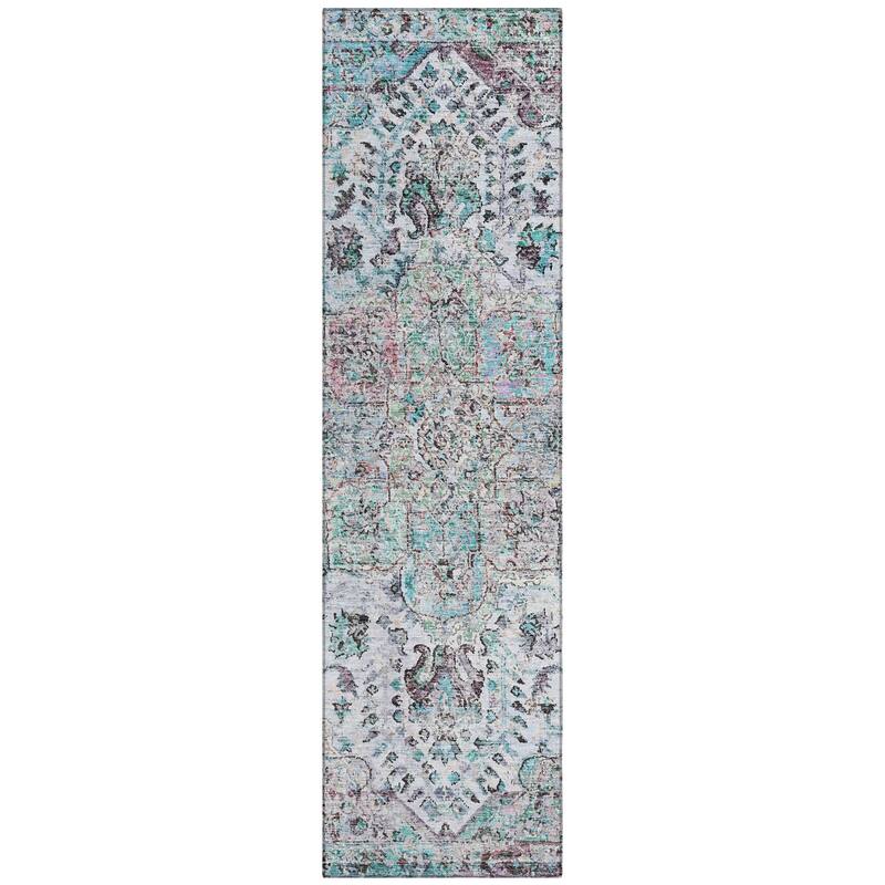 Machine Washable Indoor/Outdoor Traditional Chantille Rug