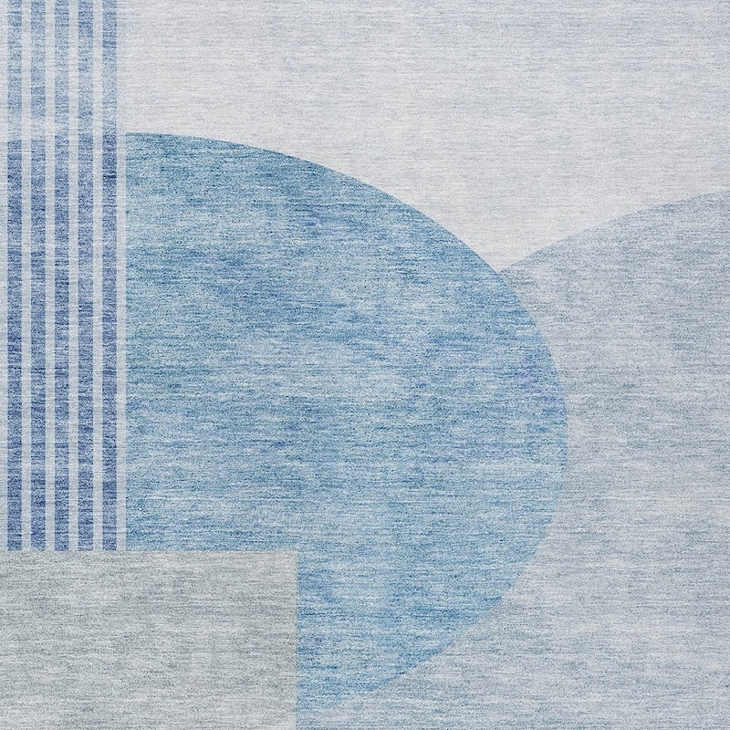 HomeRoots Geometric Transitional Rectangle Outdoor Rug