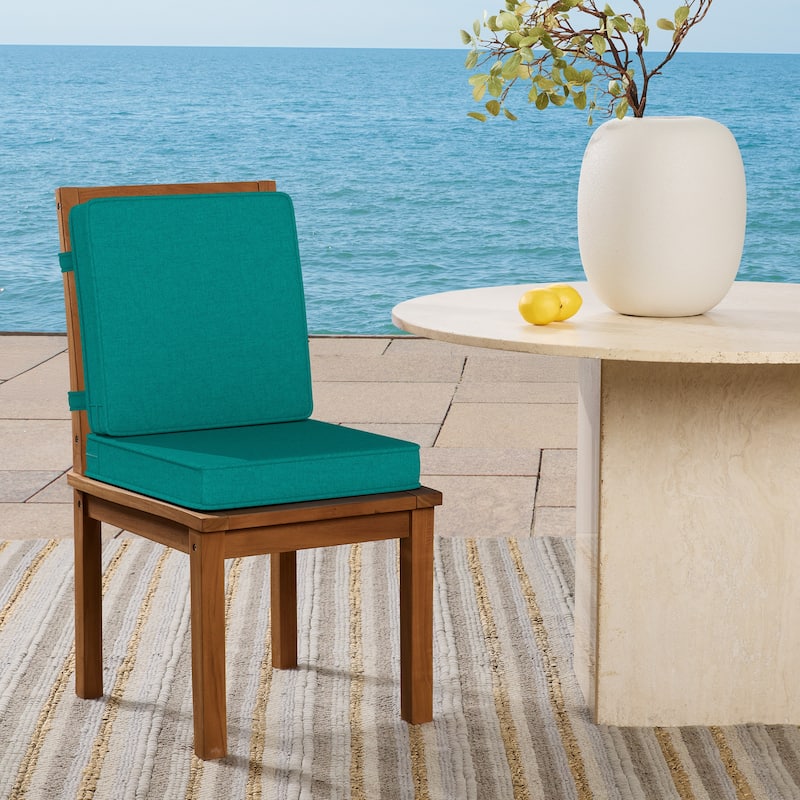 ARDEN Foam Outdoor Double Welted Dining Chair Cushion, 20 x 20
