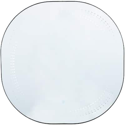 Glass LED Wall Mirror with Speckled Pattern - Silver - Roche River Decor