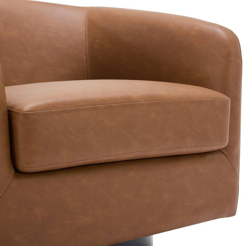 Modern 360°Swivel Accent Chairs Barrel Armchairs