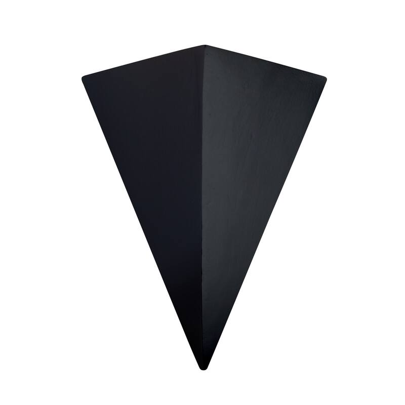 Justice Design Group Ambiance Carbon Matte Black Really Big Triangle Wall Sconce