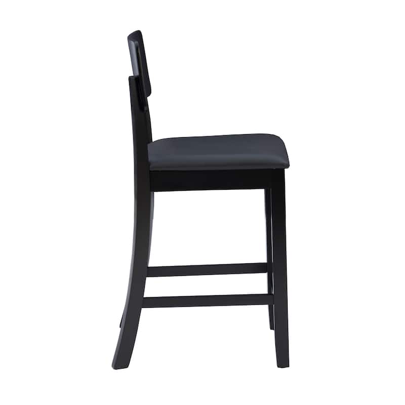 Linon Aldersey Black Stationary Counter Stool