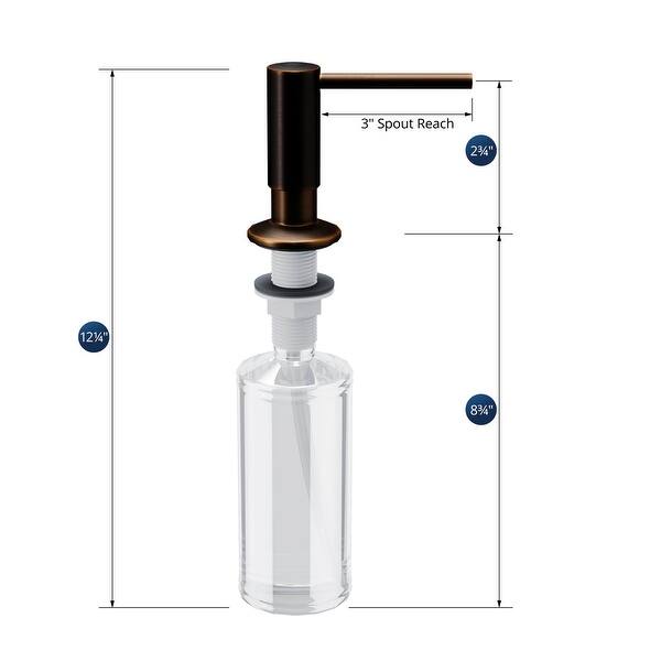 dimension image slide 3 of 9, Karran SD35 Kitchen Soap/Lotion Dispenser