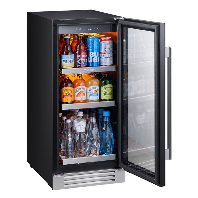 Ca'Lefort 15 inch 80 Can Beverage Refrigerator Built-in/ Freestanding Cooler Frost-free Beverage Center - 15 inch