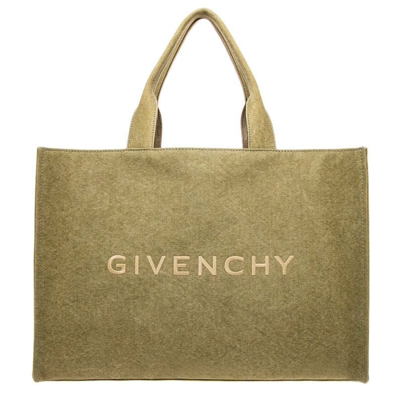 Givenchy Canvas Shopping Bag - Khaki Green