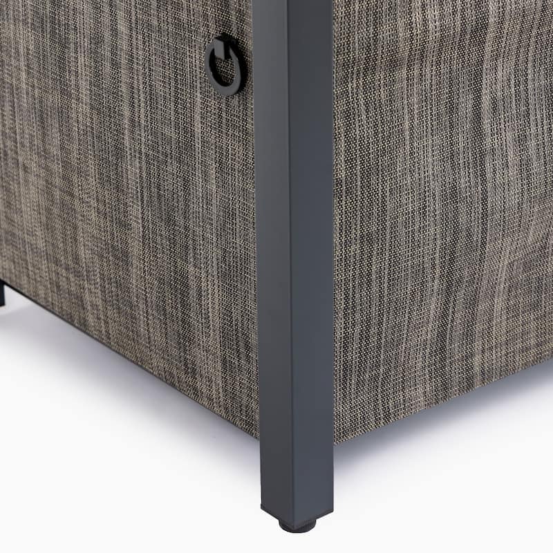 28" Propane Square Steel Gas Fire Pit with 50000 BTU
