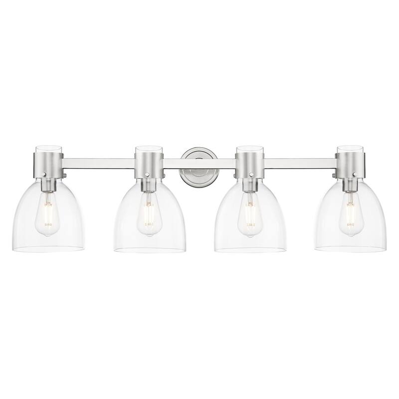 Innovations Lighting 464-4W-G464D-7CL Lawton Bell 4 Light 34" Wide - Satin Nickel