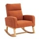 preview thumbnail 48 of 83, HOMYKA 28" Wide Rocking Chair for Nursery with Solid Wood Leg Set of 2 Orange