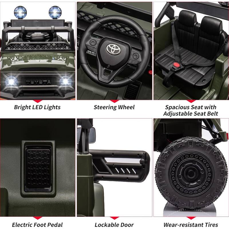 Licensed Toyota Battery Powered Electric 12V Ride on Car for Kids