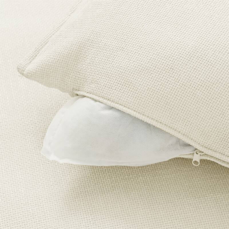 Symmetrical U-shaped Chaise Sectional Sofa with 4 Deep Seat Couch and 2 Ottomans, Double Layer Seat Cushions Chenille Sofa