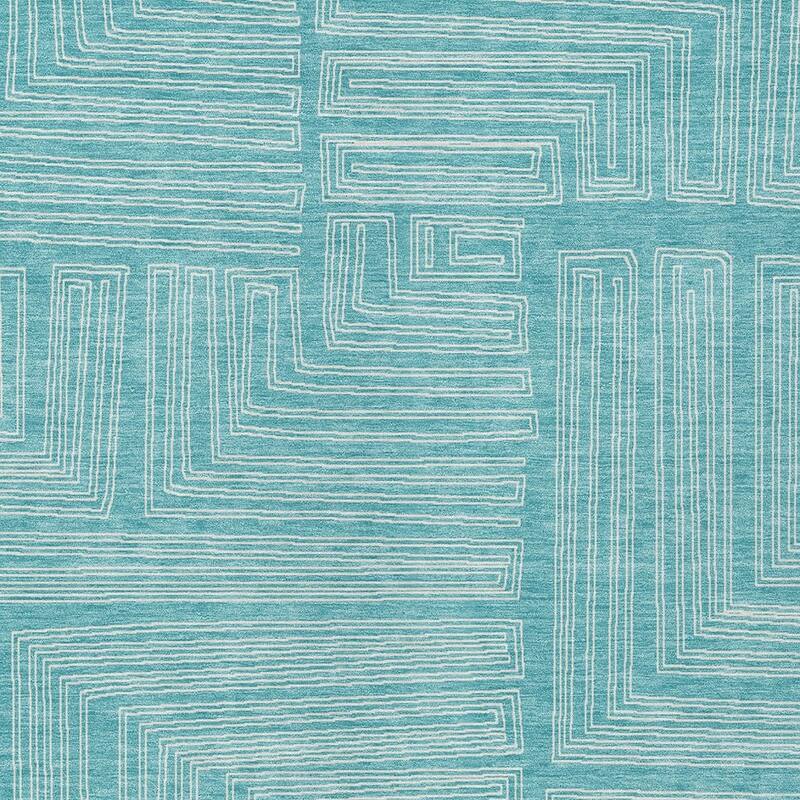 HomeRoots Geometric Transitional Rectangle Outdoor Rug