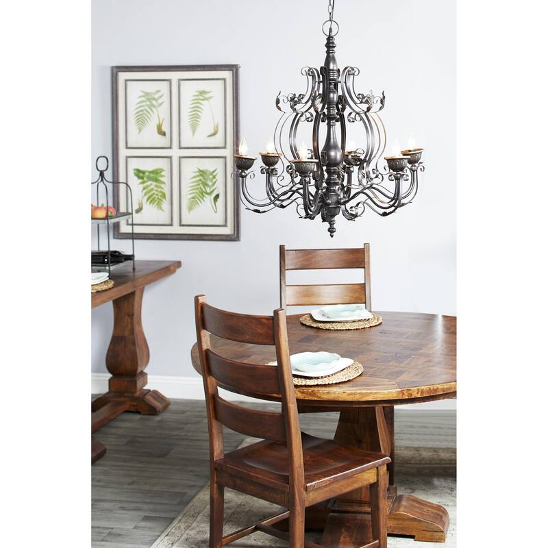 Metal Chandelier - Black - Roche River Decor