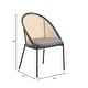 preview thumbnail 12 of 54, Urbane Modern Stylish Dining Chair with Vinyl Fabric Seat and Wicker Back for Dining Room & Kitchen, Set of 4