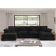 preview thumbnail 31 of 40, 6 - Piece Chenille Sectional Black