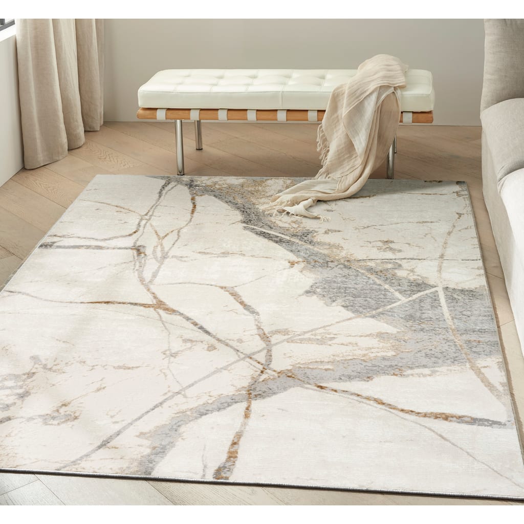 Calvin Klein CK073 Compass Indoor only Cream / Ivory Scandinavian Area Rug