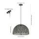 preview thumbnail 21 of 29, Jigu 1-Light Bohemian Modern Woven Rattan/Iron LED Pendant, by JONATHAN Y