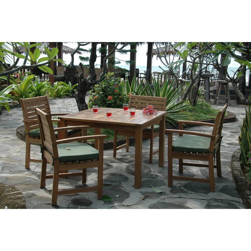 Outdoor Dining Set 5 Piece Patio Furniture Table Chairs Modern Design