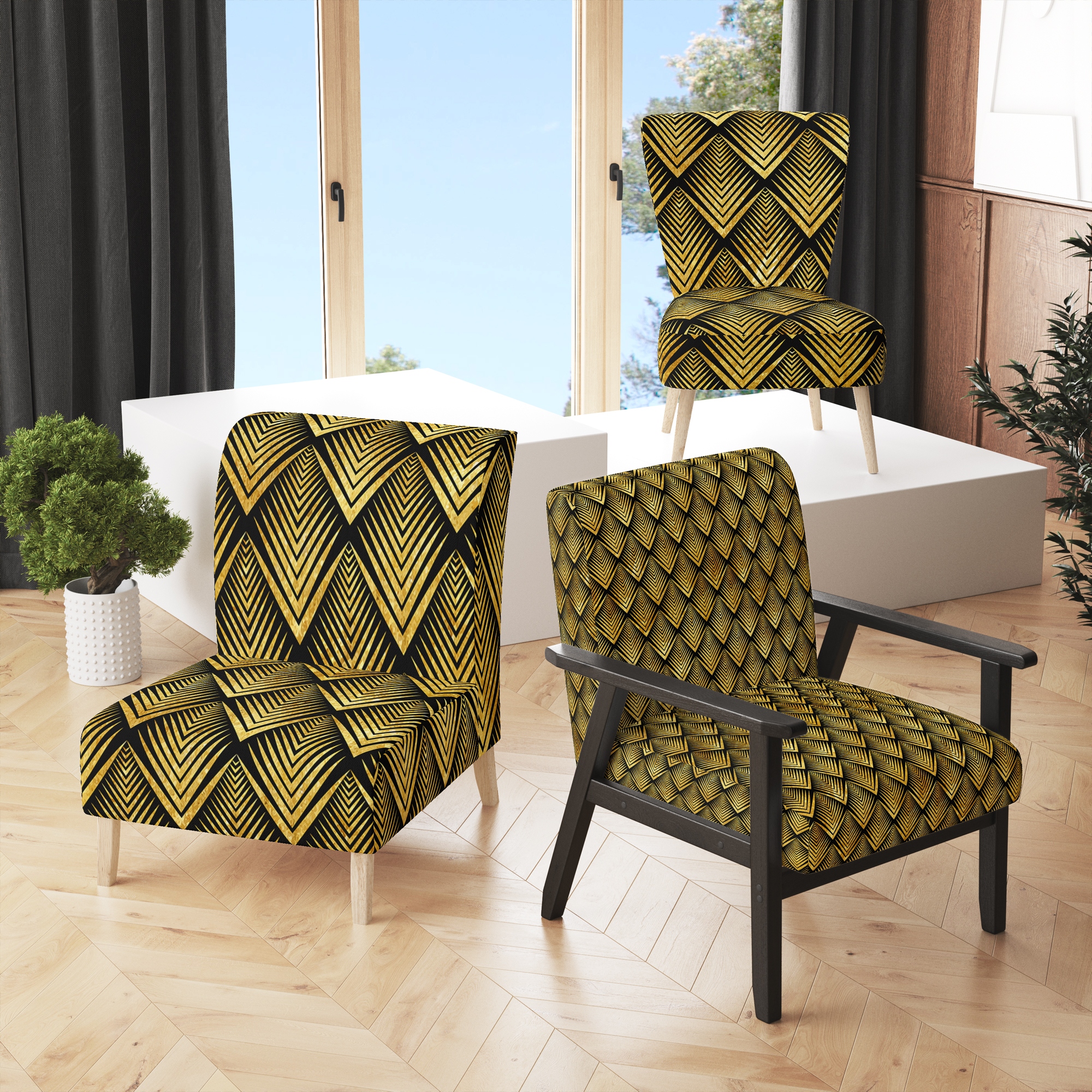 Patterned living best sale room chairs