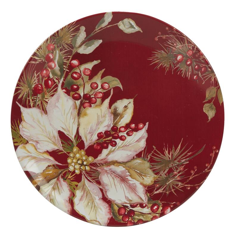 Certified International Winters Joy 11" Dinner Plates, Set of 4 Assorted Designs - 11-inch